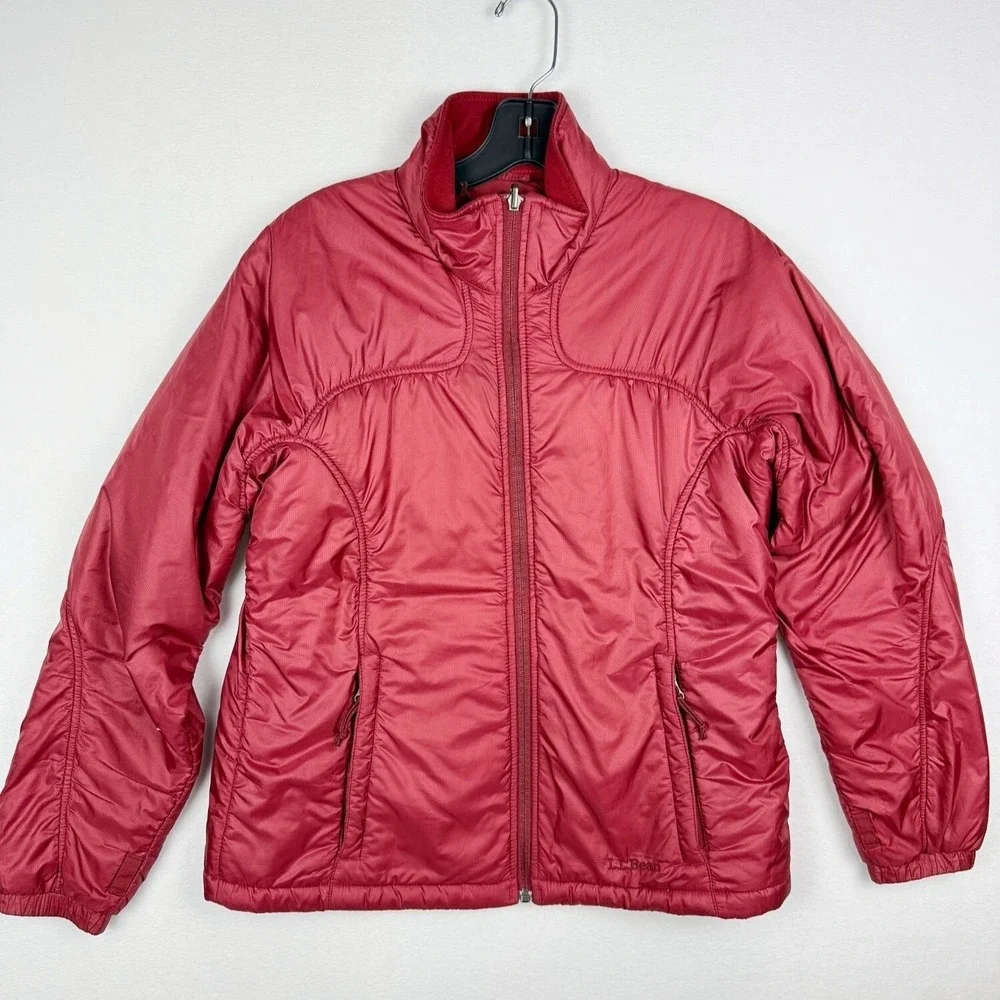 L.L.Bean Primaloft Ripstop‎ Jacket Womens Size S Berry Insulated Featherless